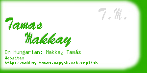 tamas makkay business card